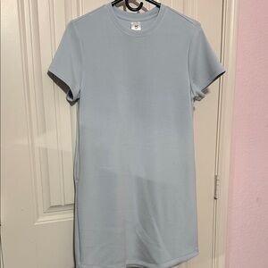 Light Blue Short Sleeve Dress